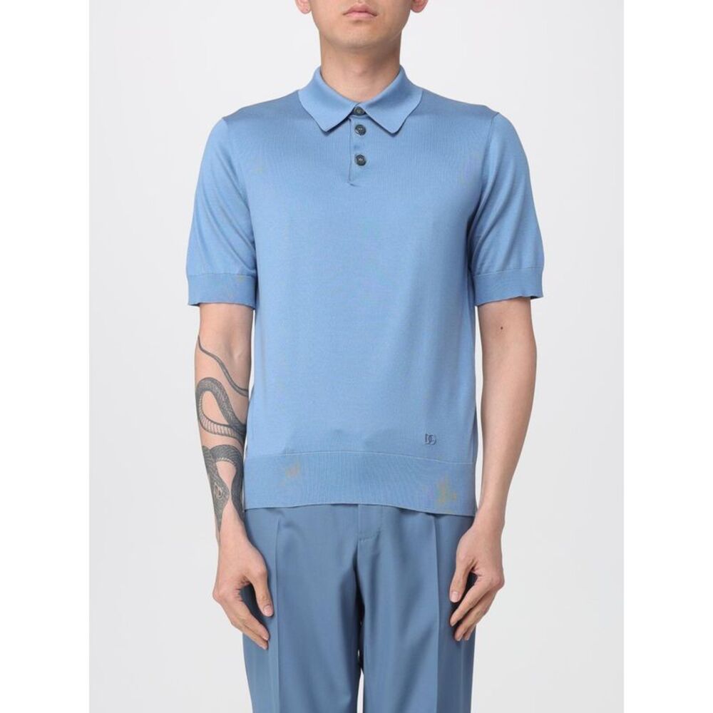 Dolce & Gabbana Men Silk Polo Shirt Dolce & Gabbana